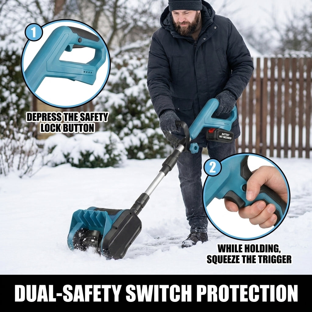 Dual safety switch protection on the Snowy Pro sweeper